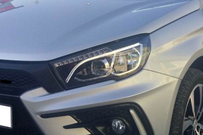 Тюнинг фара с линзами и LED ДХО для Лада Веста