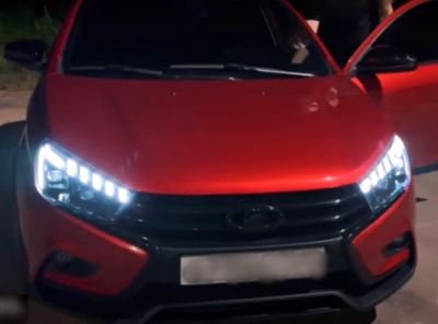 Блок-фара в стиле AUDI Q8 с двумя Bi-LED для LADA VESTA, SW, SW CROSS