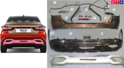 Юбка нижняя бампера заднего ЛАДА ВЕСТА NG CROSS 8450041575 