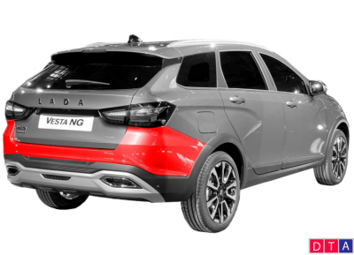 Бампер задний без отв. Lada Vesta NG Cross 8450040067 (оригинал)