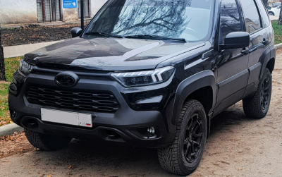 Передние фары в стиле Audi Q8 с  би-LED линзами для Lada Niva Travel