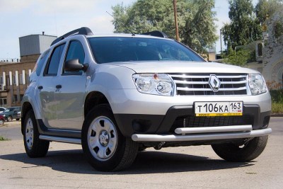 Защита порогов вогнутая 63 мм (ППК) Renault DUSTER