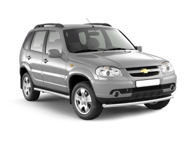 Защита порогов вогнутая 63мм (НПС) Chevrolet NIVA с 2009г 