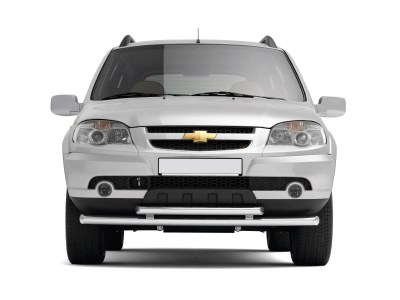 Защита переднего бампера 63/51мм из нерж. стали для CHEVROLET NIVA