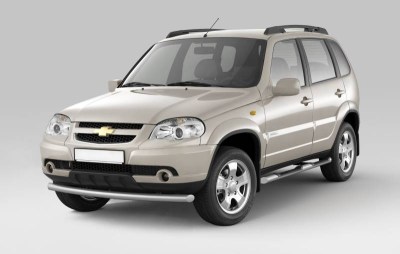 Защита порогов с накладками 63 мм (ППК) Chevrolet NIVA 