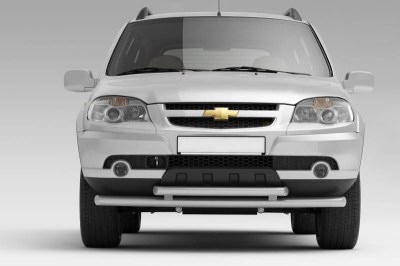 Защита переднего бампера двойная 63/51 мм (ППК) Chevrolet NIVA