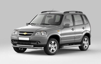 Защита порогов с площадкой 63 мм (ППК) Chevrolet NIVA с 2009г