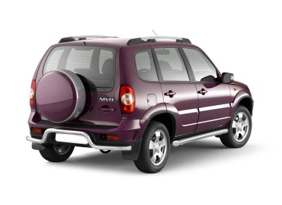 Защита заднего бампера 51мм Волна из нерж. стали для CHEVROLET NIVA 
