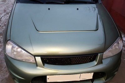 Капот пластиковый АВР тюнинг на ЛАДА КАЛИНА 1