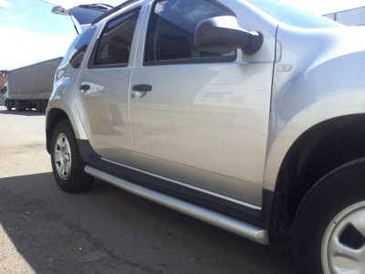 Защита порогов вогнутая 63мм (ППК) на RENAULT DUSTER