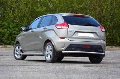 Защита заднего бампера одинарная 51мм для LADA XRAY(Х-Рей)