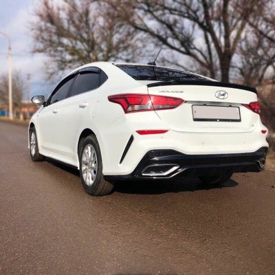 Бампер задний QUANT тюнинг на HYUNDAI SOLARIS 2