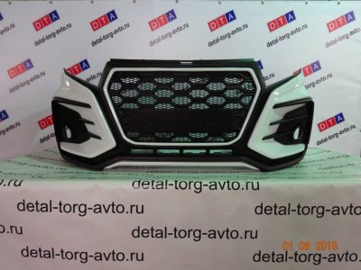 Бампер передний тюнинг XMUG на LADA XRAY (Х-Рей) в цвет