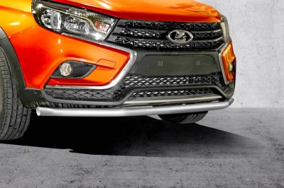 Защита переднего бампера 51мм (нержавеющая сталь) на LADA VESTA SW CROSS 2017 