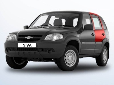 Дверь задняя левая с петлями нов.образца на Chevrolet Niva ВАЗ 2123