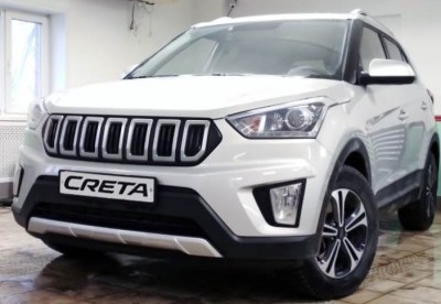 Накладка на передний бампер «NEXT» тюнинг на Hyundai Creta